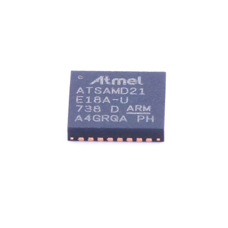 10pcs/Lot ATSAMD21E18A-MU QFN-32 ARM Microcontrollers - MCU 256KB 32QFN GRN 1.6-3.6V 48MHz Operating Temperature:- 40 C-+ 85 C