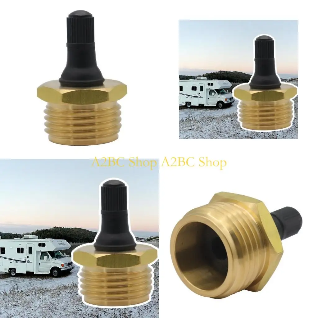 A2BC Brass Blow Out Adapter Air Compressor Connector Water Line Adapter for Winterizing Campers & Preventing freeze Pipes