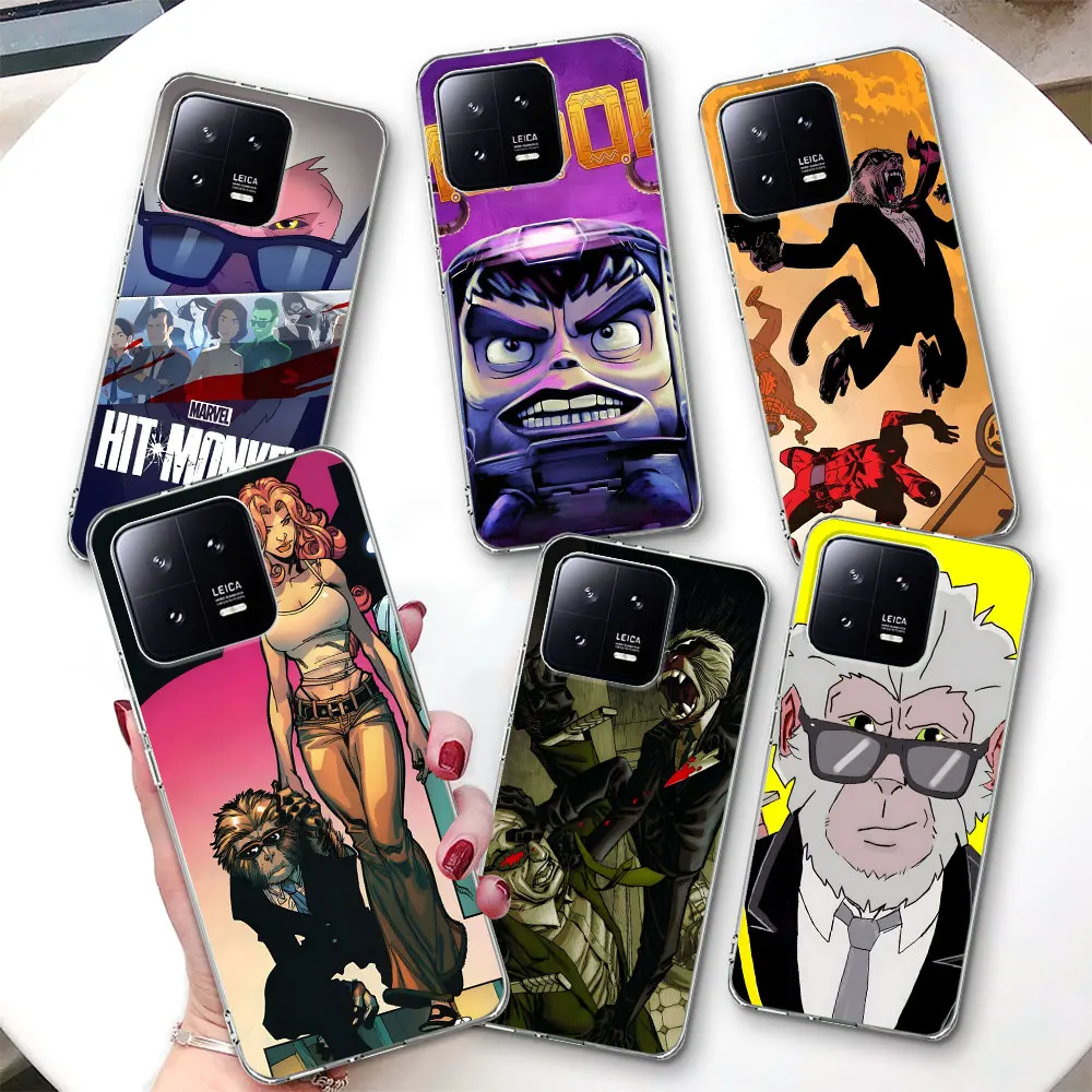 Super Hero Hit Monkey Phone Case for Xiaomi Mi 11T 11 9T 10T 12 12X 12T A2 13 9 CC9 A3 CC9E 10 11i 5X A1 8 Lite 6X TPU Cover