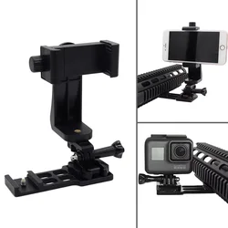 VULPO Tactical Gun Airsoft Pistol 20mm Picatinny Rail Mount Phone Sport Camera Holder For Iphone Cell Phones Gopro Sports Camera