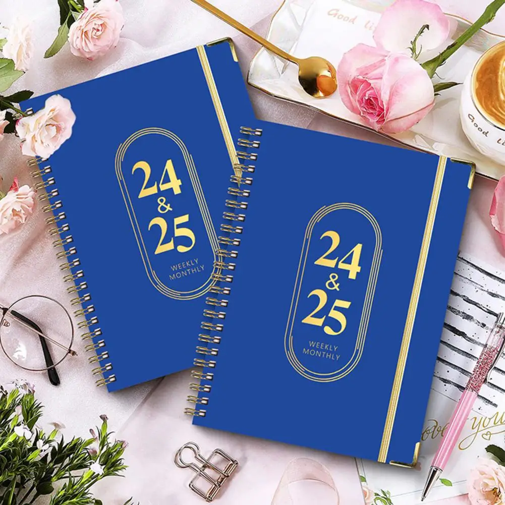 كتاب مخطط 6.2 × 8.5 مخطط أسبوعي شهري أكاديمي A5 مخطط بغلاف مقوى 2024-2025 ملف تخطيط أسبوعي شهري للطلاب