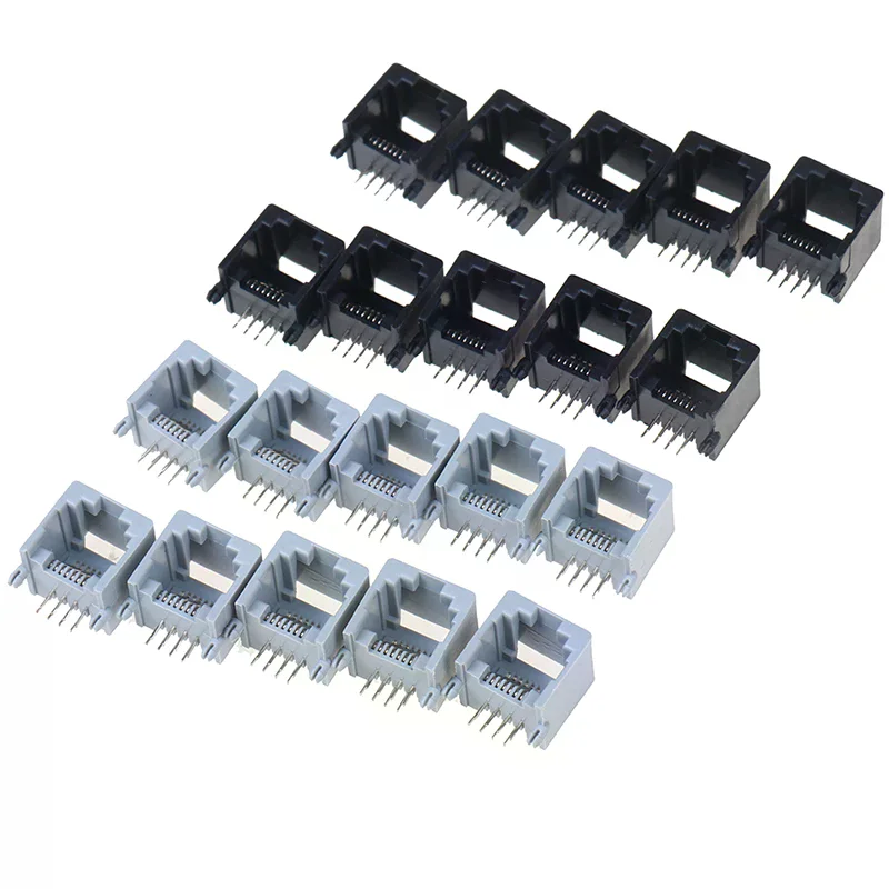 10pcs/lot RJ45 8P8C Computer Internet Network PCB Jack Socket