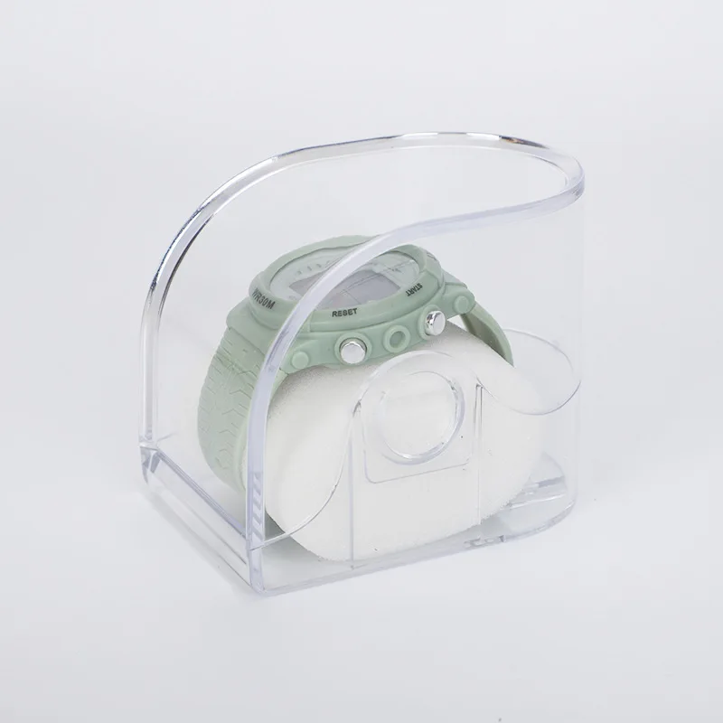 Electronic Watch Storage Box, Transparent Plastic Single Box, Watch Storage Plastic Box, with Hanging Holes and Pillow Box