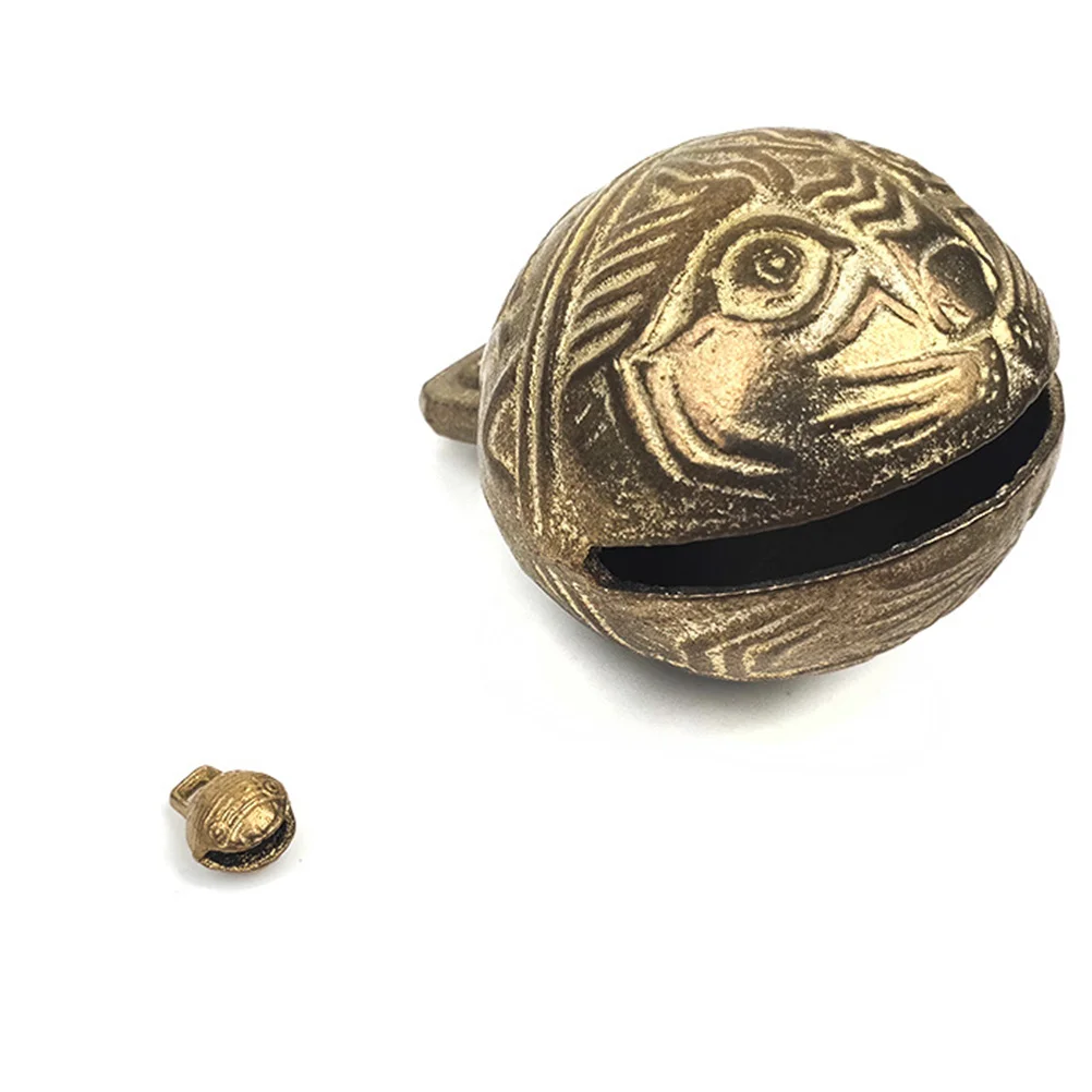 

3Pcs Tiger Head Jingle Bells Accessories Ancient Bronze Color DIY Wind Chime Jewelry Making Decorations Copper Bells Accessories