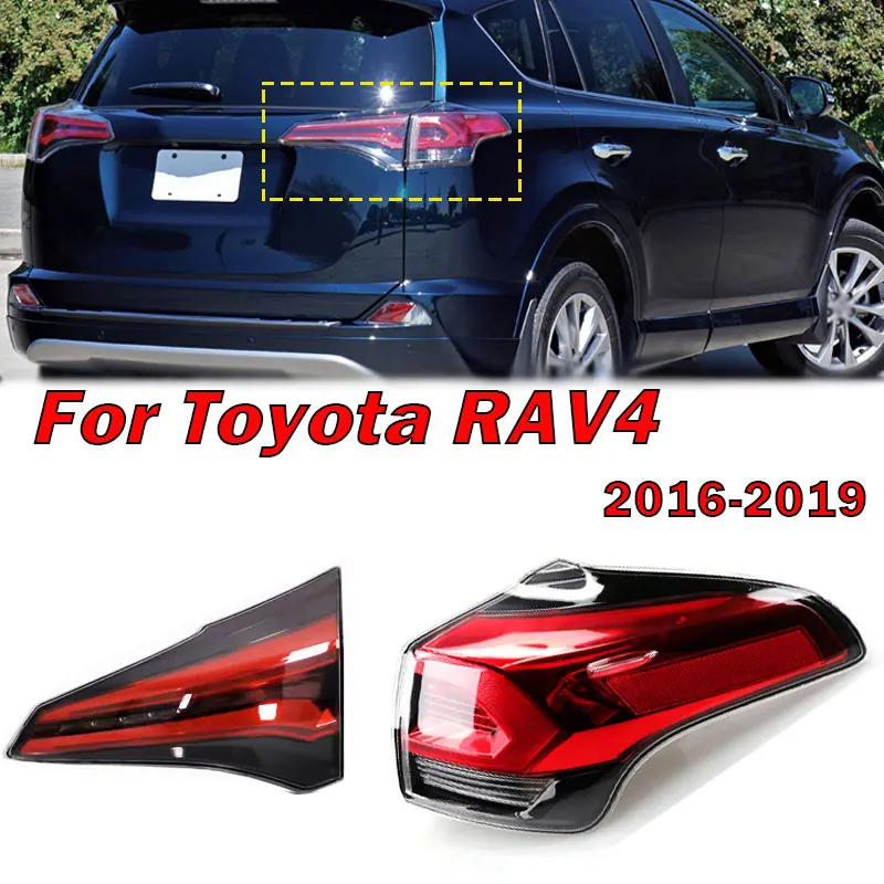 

Car Accessories LED Left Right Rear Tail Light Warning Brake Fog Lamp Turn Signal For Toyota RAV4 2016-2019 Taillight Assembly