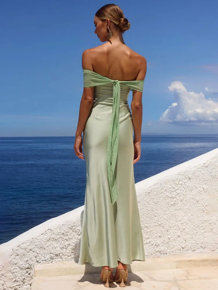 여름 커버업 여성 수영복 오프숄더 로브 비치웨어 2026 신상 단색 비치 휴가 맥시 드레스 커버업