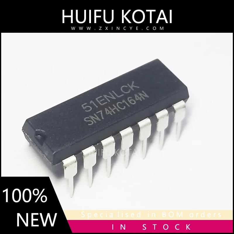 Inventário novo do ponto, SN74HC164N DIP14, 10 PCes