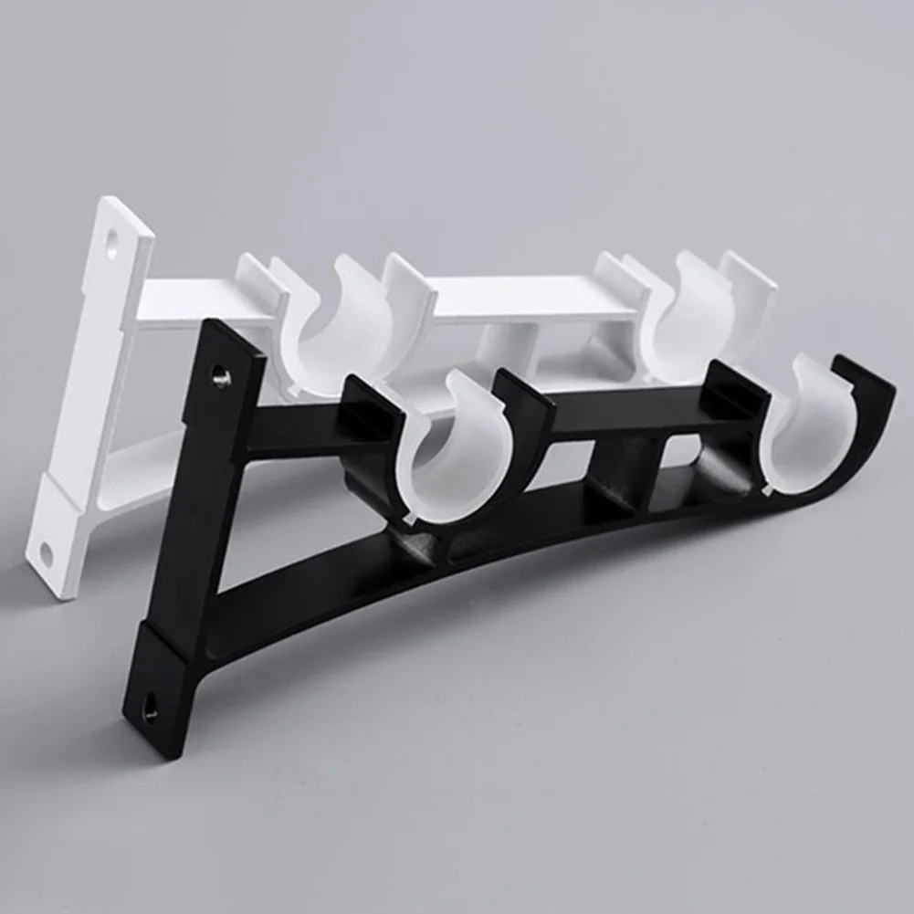 2 Pack Curtain Rod Hooks Aluminum Alloy Rod Support Hanger Curtain Rod Hanging Hardware for Drapery Rod for Wall Hangers Support