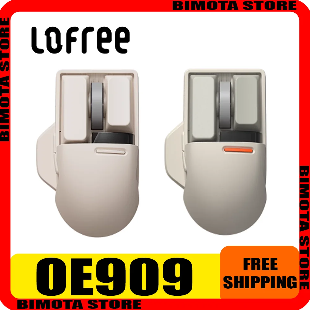 עכבר Bluetooth 3 מצבים Lofree OE909 עם תצוגת OLED, חיי סוללה ארוכים, עכבר PBT DPI ארגונומי לעסקים ולמשרד