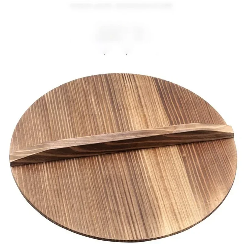 30-36cm cina tradizionale coperchio a goccia in legno coperchio Wok grande coperchio in legno carbonizzato barattolo pentole parti utensile da cucina