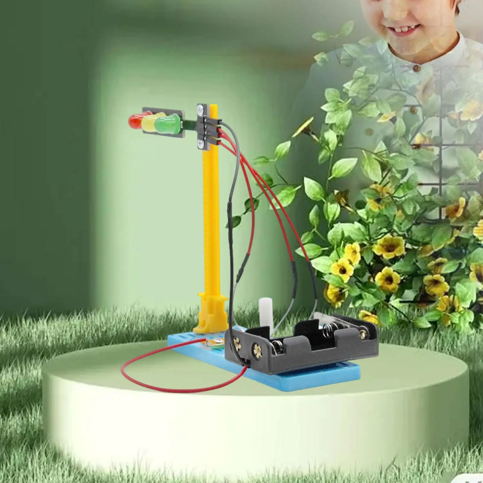 Macchina per tessitura fatta a mano Semaforo assemblato fai-da-te Giocattolo Esperimento di fisica educativo per bambini che imparano e giochi sensoriali