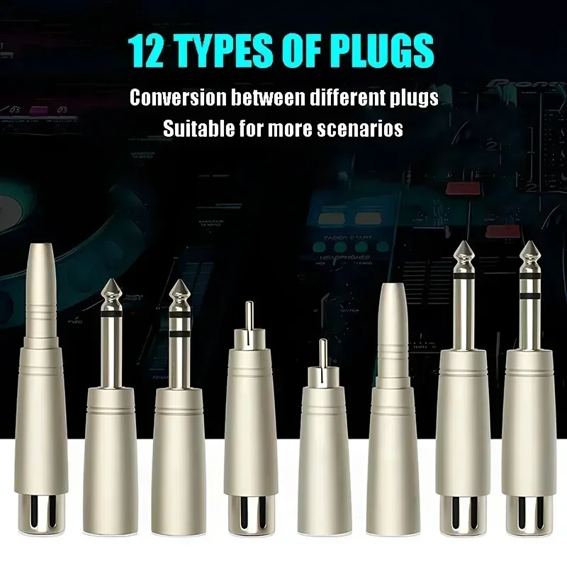 Audio Jack Adapter 6.35mm TS/TRS 1/4 Male(Female) Plug RCA Male(Female) To XLR Male(Female) Plug Audio Adapter