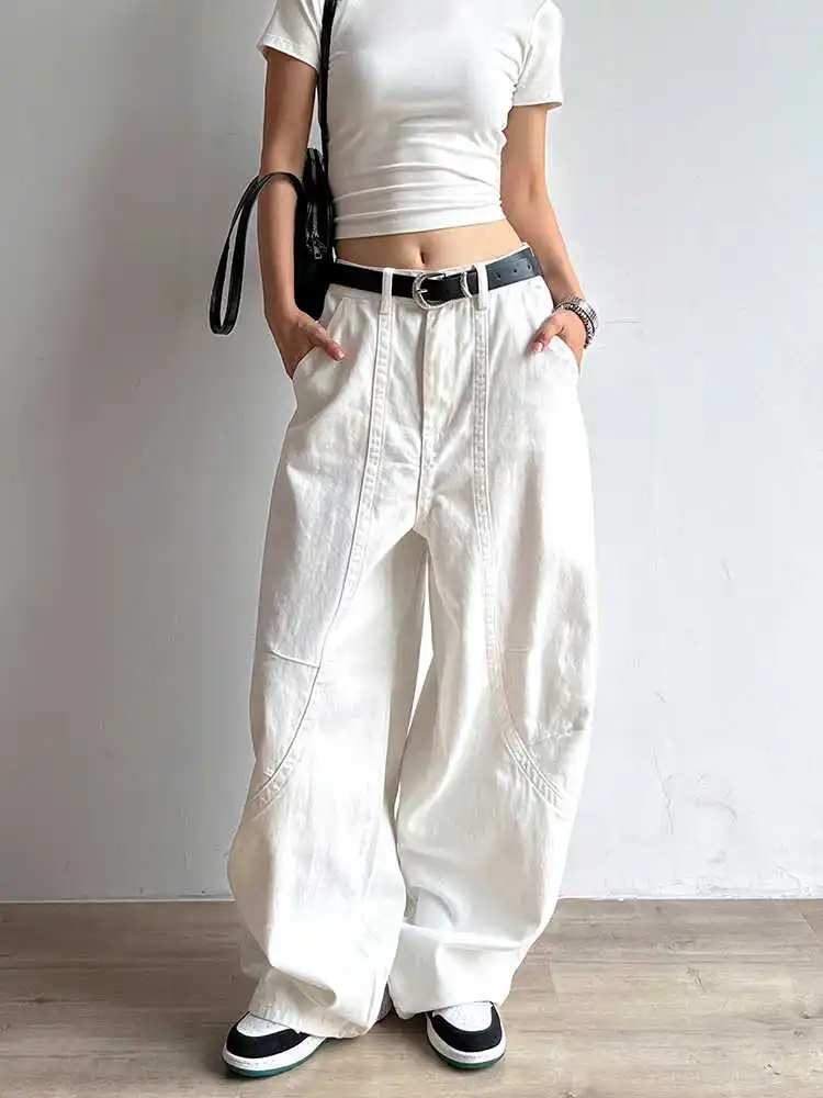 

Женские мешковатые джинсы High Street Y2k, японские мужские широкие джинсовые брюки в американском стиле ретро, длинные брюки в стиле Харадзюку, новинка осени и зимы