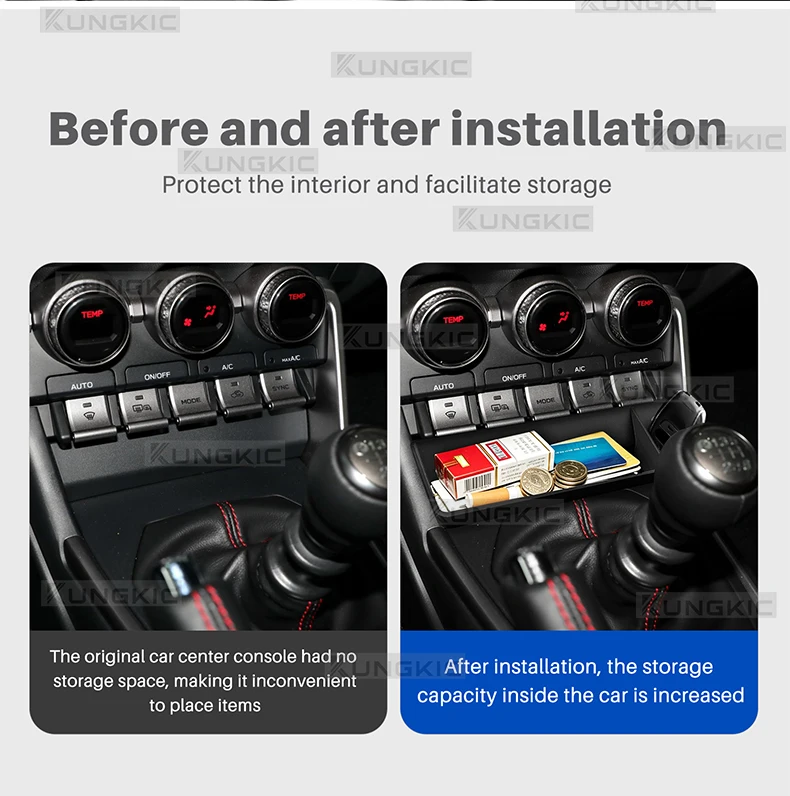 Mittelkonsolen-Aufbewahrungsbox für Subaru BRZ ZD8 Toyota GR86 ZN8 2022 2023 2024 2025 2026 Auto-/Manuelle Schaltung ABS Auto-Organizer-Ablage – Detail 5