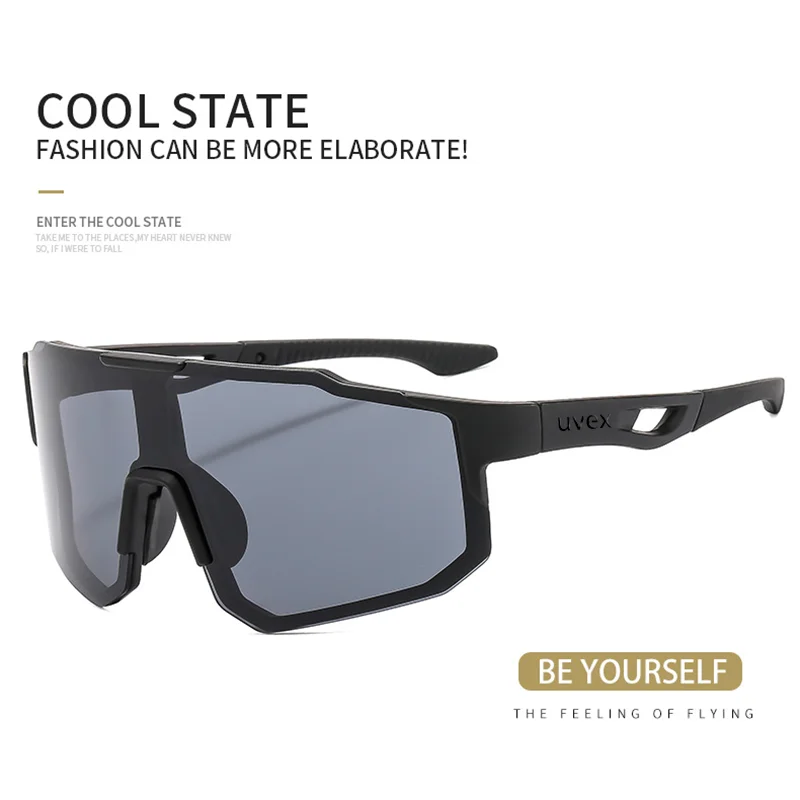 Fahrrad-Sonnenbrille für Herren und Damen, Outdoor-Sport-Radbrille, Mountainbike-Rennbrille mit Etui – Detail 3