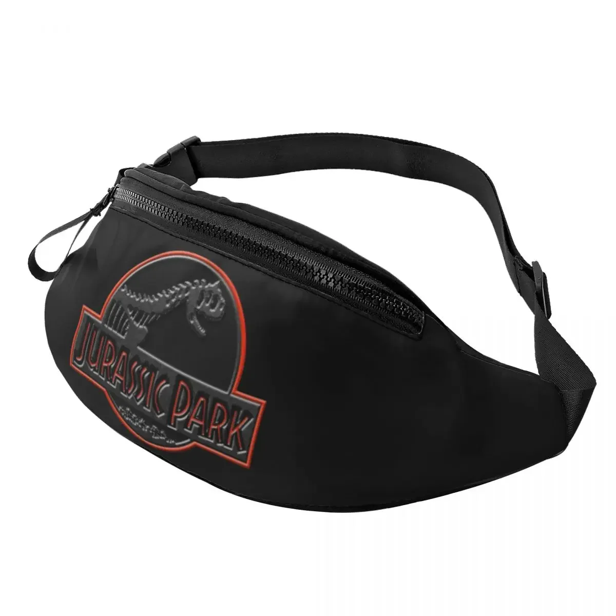 Jurassic Park Fanny Pack Men Women Fashion Giant Dinsaur Crossbody Waist Bag for Running Phone Money Pouch