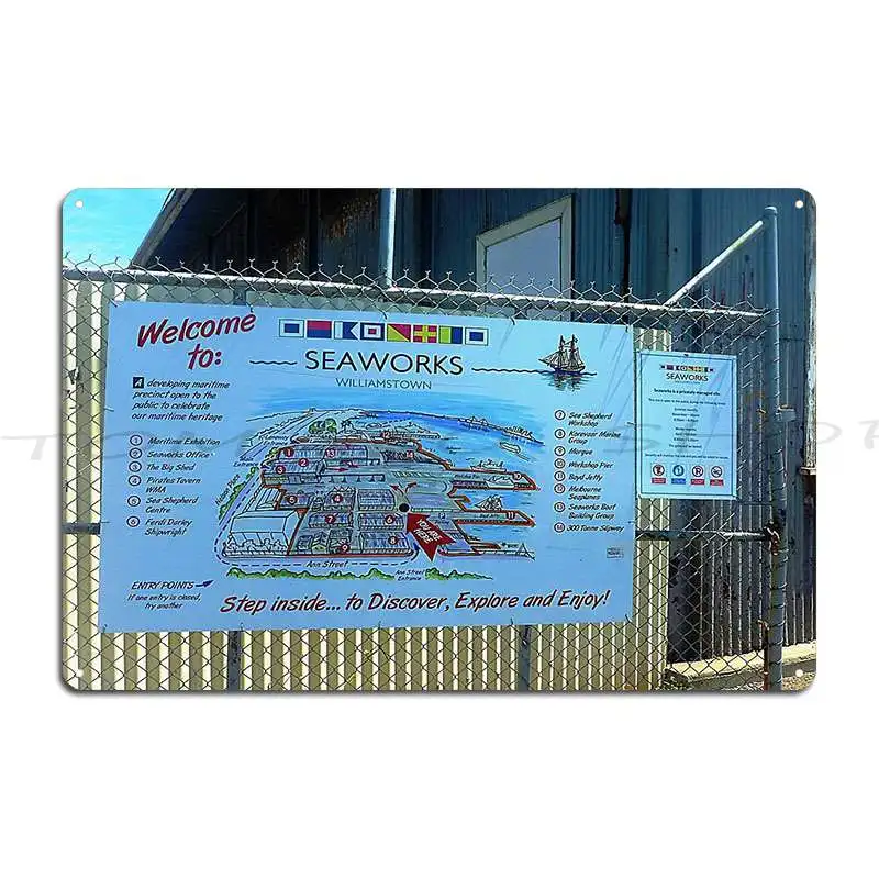 Maritime Museum On Gate Williamstown Vic Australia Metal Plaque Poster Garage Cinema Design Tin Sign Poster