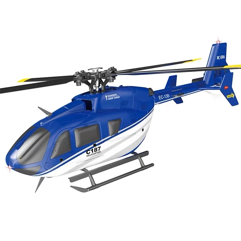 EC135 Helicóptero de Controle Remoto Escala 1:48 Simulação C187 Quatro Canais Modelo RC Avião Miniatura Brinquedo Helicóptero Realista