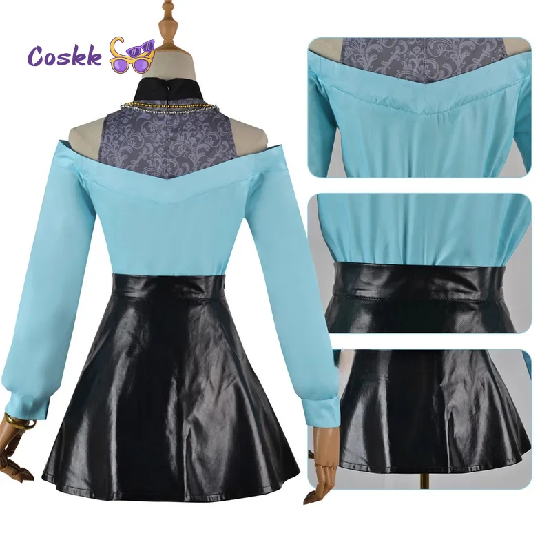 Anime Oshi no Ko MEM-cho Cosplay Costume Outfit Women Halloween Carnival Comic Role Play Uniform Dress view 3