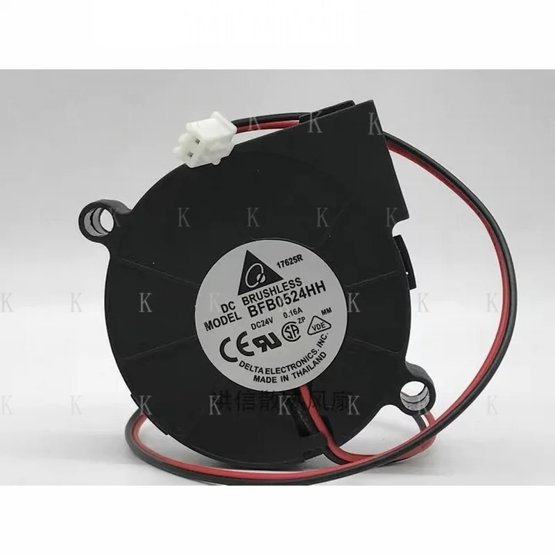 C  FOR 1PCS Delta BFB0524HH 5015 DC24V 0.16A 2-Pin Dual Ball Blower Turbo Cooling Fan