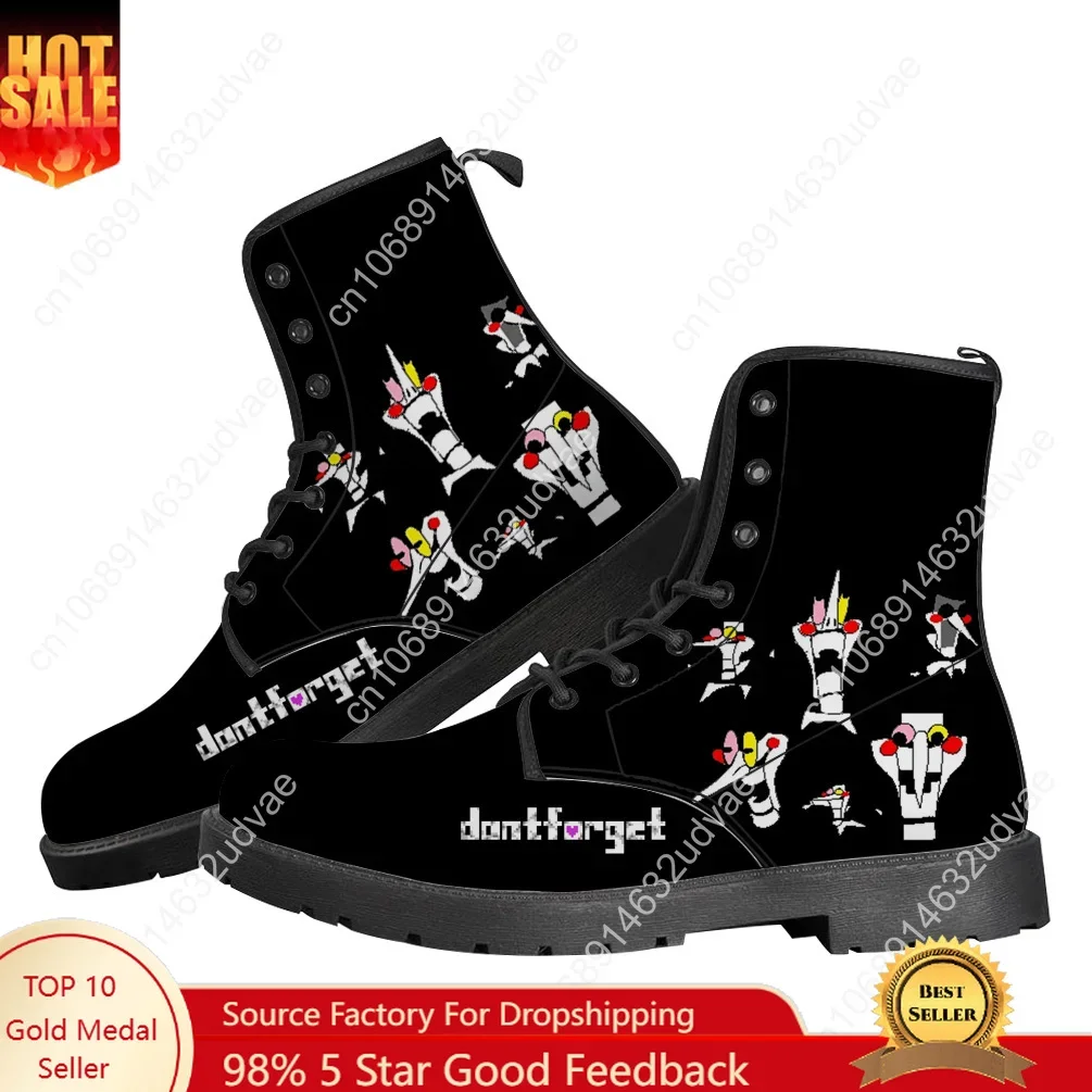 

Deltarune Spamton Undertale Boots Mens Womens Teenager Shoes Casual Boot Outdoor Light Couple Print on Demand Customize Shoe