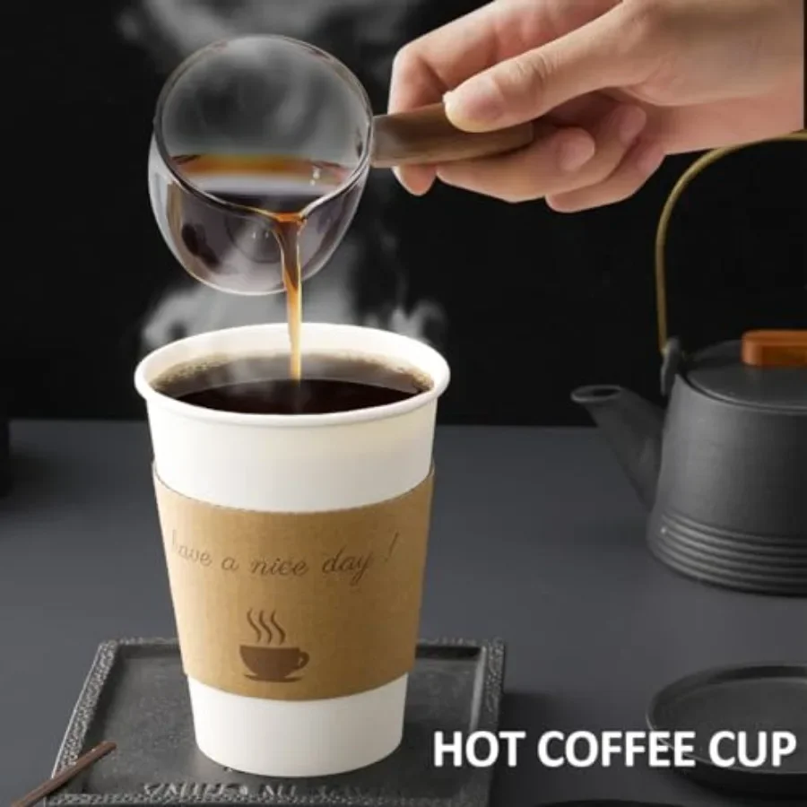 To Go Coffee Cups for Home Office Cafes and Party: 500-pack 12 oz disposable cups with lids white food-grade PP plastic leak-pr view 5