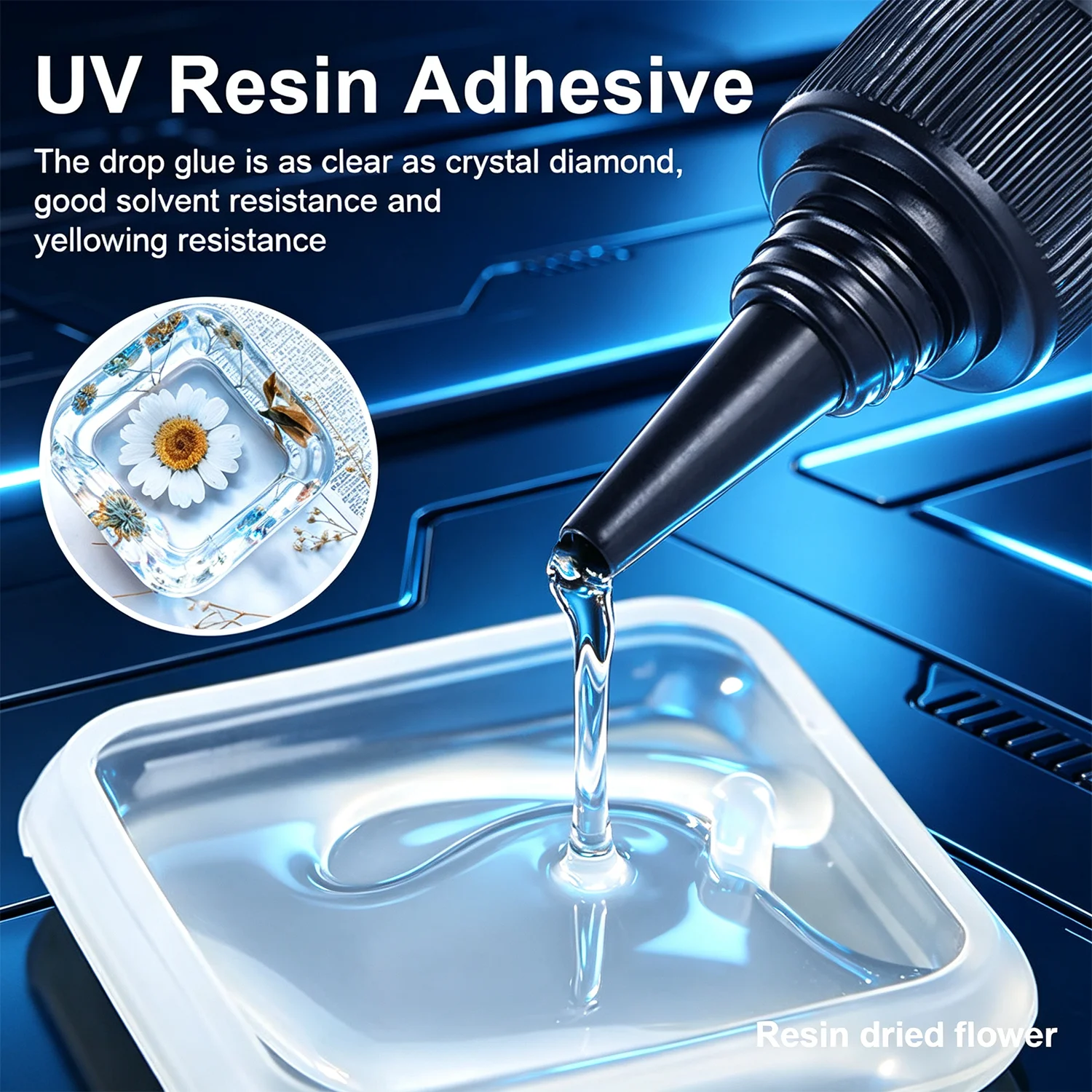1-5PCS 50ML Kit Perekat Resin  - Liquid Uv Glue Kit ulasan dan harga