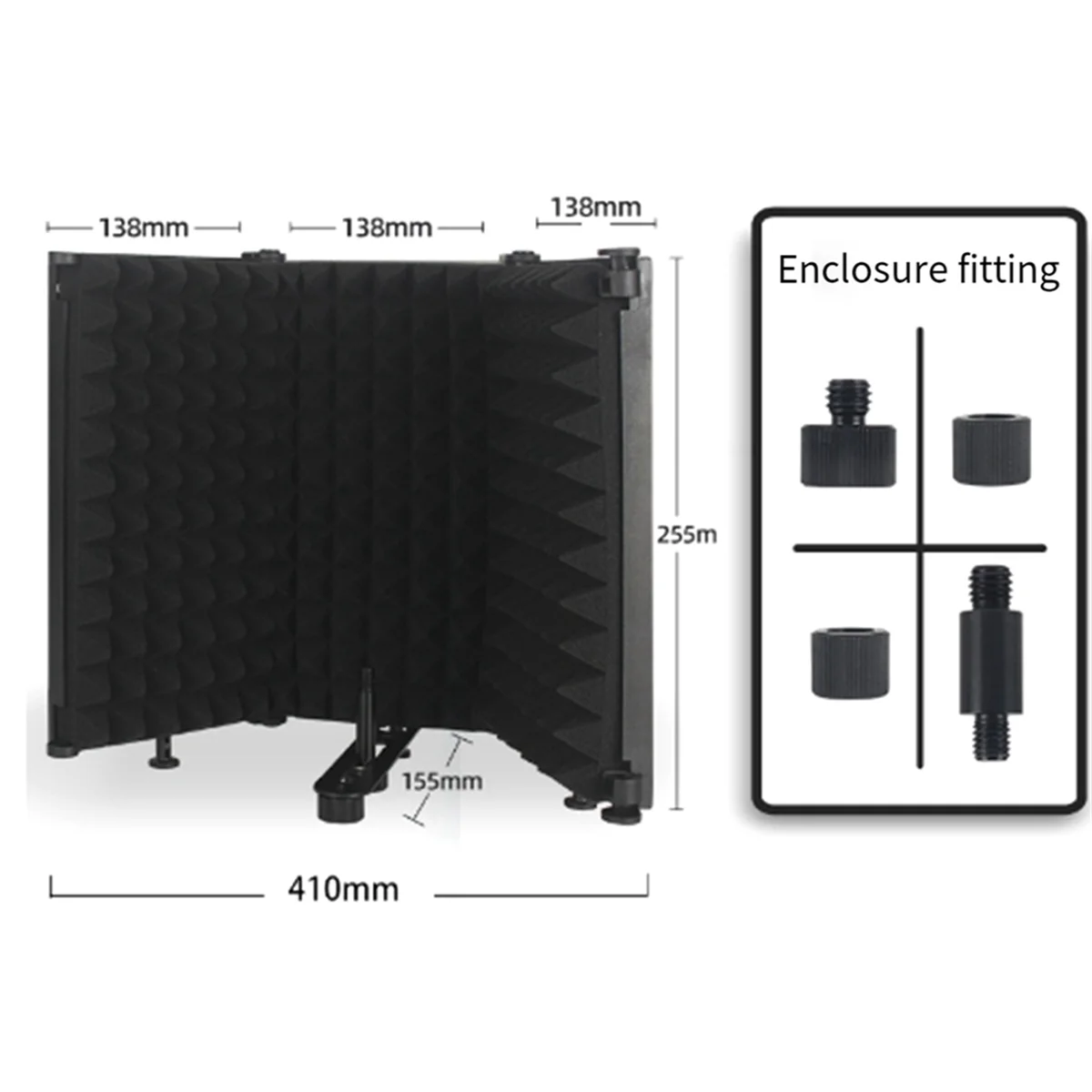 A72Z Adjustable 3 Panel Microphone Isolation Shield Foldable Studio Recording Mic Filter Mic Sponge Soundproof Shield