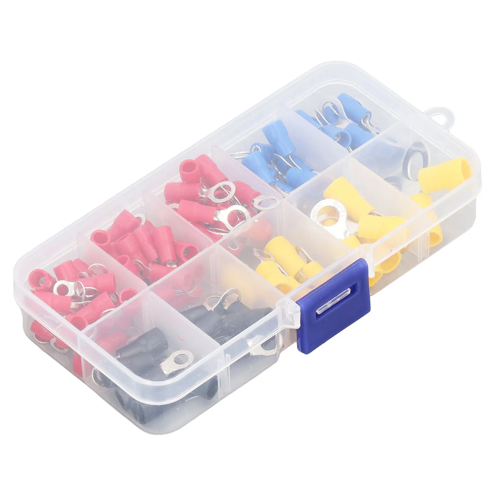 102PCS Insulated Ring Crimp Terminal 10 Different Specifications Flame Retardant Wire Connectors Assortment Kit