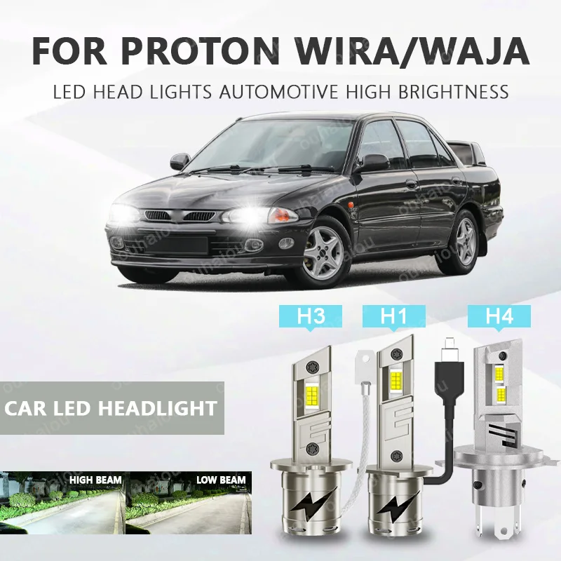 

FOR [PROTON] WiraWaja LED bulb car headlight with heat sink LED headlight H1 Light LED Chips Head Lamp