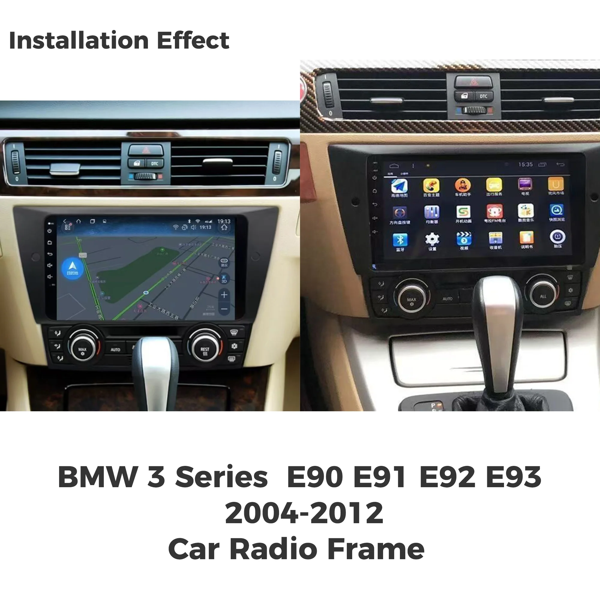 Veicolo Vedio Fascia Telaio da 9 pollici 2 Din Fascia per autoradio per BMW Serie 3 E90 E91 E92 E93 Auto Audio Dash Kit Telaio di installazione