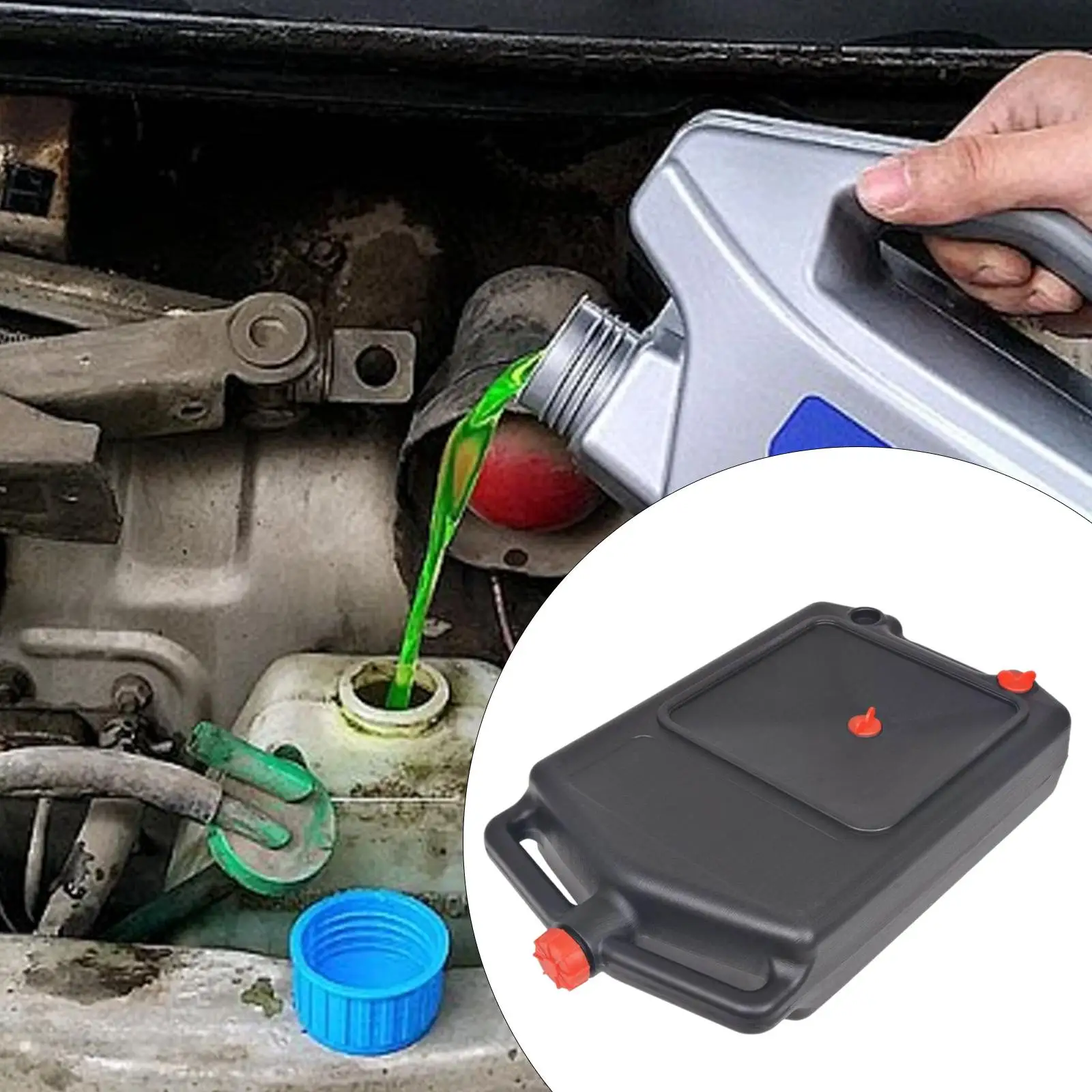 Oil Drain Can, Resistant & Portable 8L Oil Drain Pan Universal Motor Oil Drip Change Basin for Vehicle Maintenance Garage Parts view 6