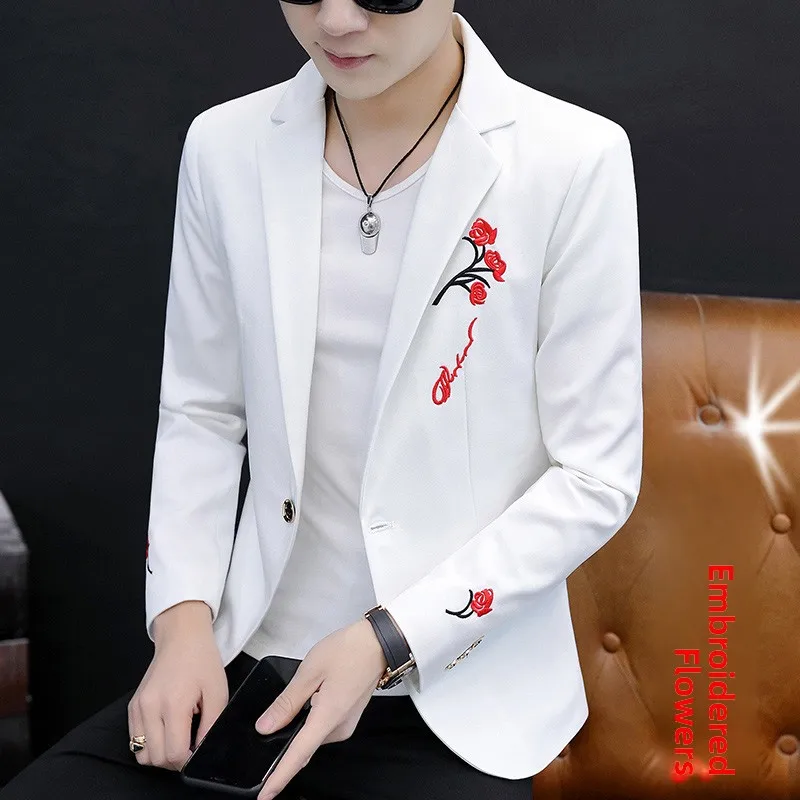 

Sli Young Мужской повседневный костюм на заказ Jaet Топ с вышивкой Длинный све Busin Повседневная модная городская осенняя одежда