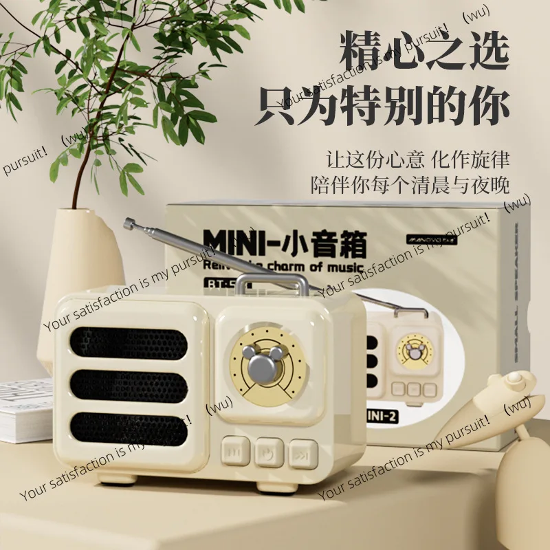 Heartthrob Retro Elvis Altavoz Bluetooth Mini Portátil Pequeño Estéreo Radio Regalo Nostálgico