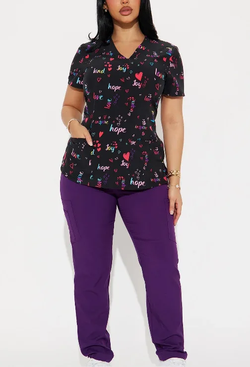 Европейская и американская женская униформа для кормления, универсальный защитный костюм с v-образным вырезом и короткими рукавами, День святого Валентина, любовь, 3D-принт