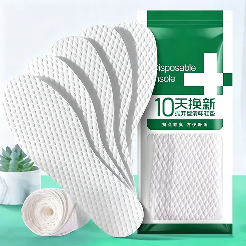 10-20pairs White Disposable Sport Insoles Sweat-Absorbent Anti-Odor Shoe Pads Summer Breathable Thin Soft Deodorant Shoe Pads