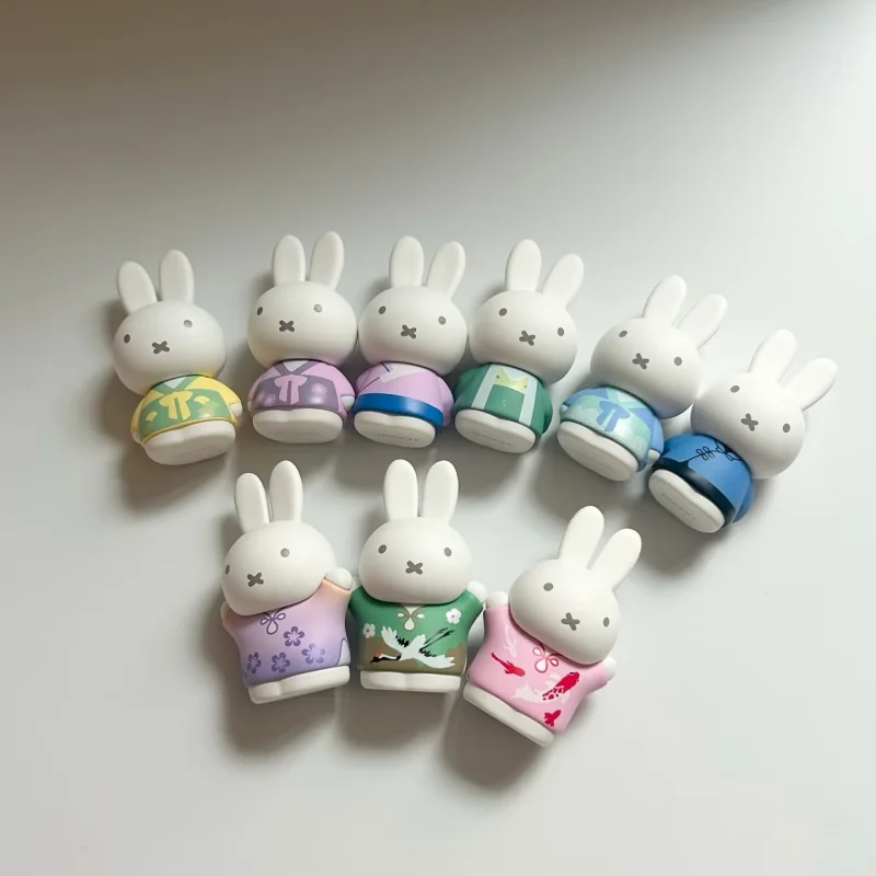 Оригинальная серия Miffy в старинном стиле: мини-фигурки аниме милые кроличьи куклы загадочная коробка украшение для стола коллекция подарки девочек