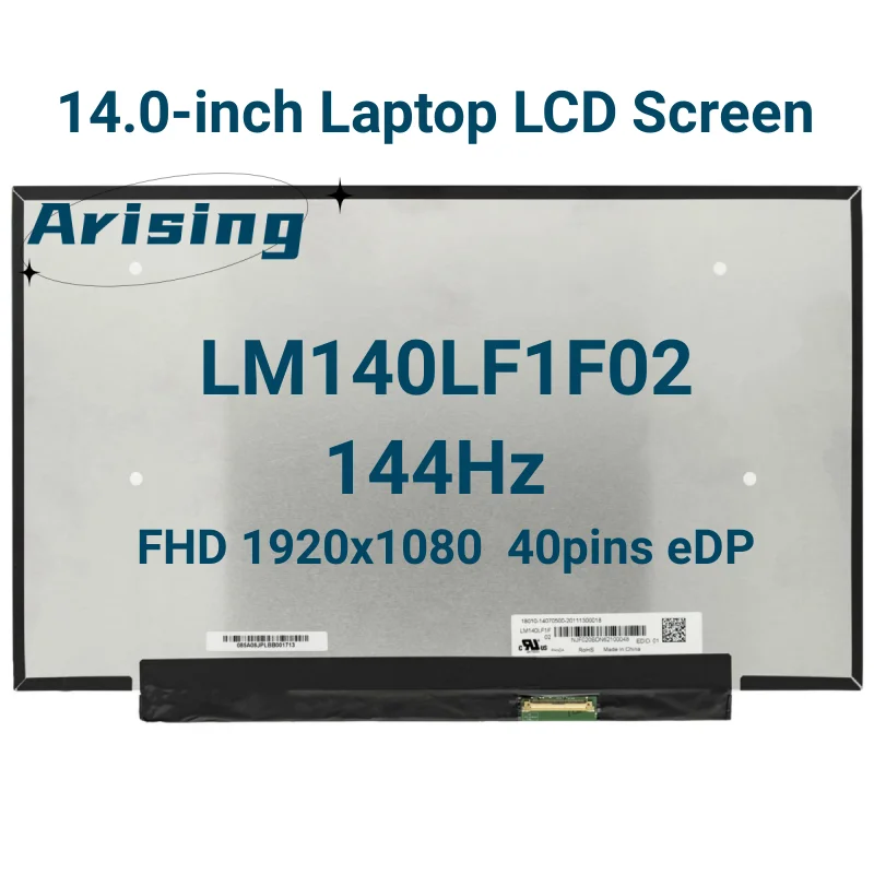 14 "ekran LCD IPS do laptopa 144 Hz LM140LF1F02 LQ140M1JW49 120 Hz LM140LF1F01 dla ASUS ROG Zephyrus G14 GA401Q PX401Q 40 pinów eDP