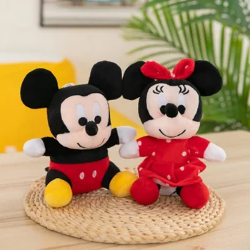 Peluche Mickey Disney Mickey Mouse Minnie Daisy, 20cm, poupée en peluche, jouets pour filles, cadeaux d'anniversaire et de noël