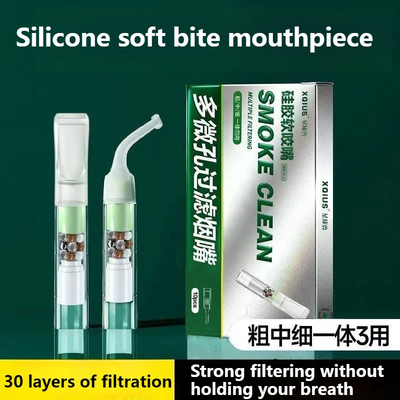 Fit for 5.5 6 7.6 8mm Disposable Microfilter Smoking filters Reducing Tar Healthy Cigarette filter multiple filtering Smoke Tool