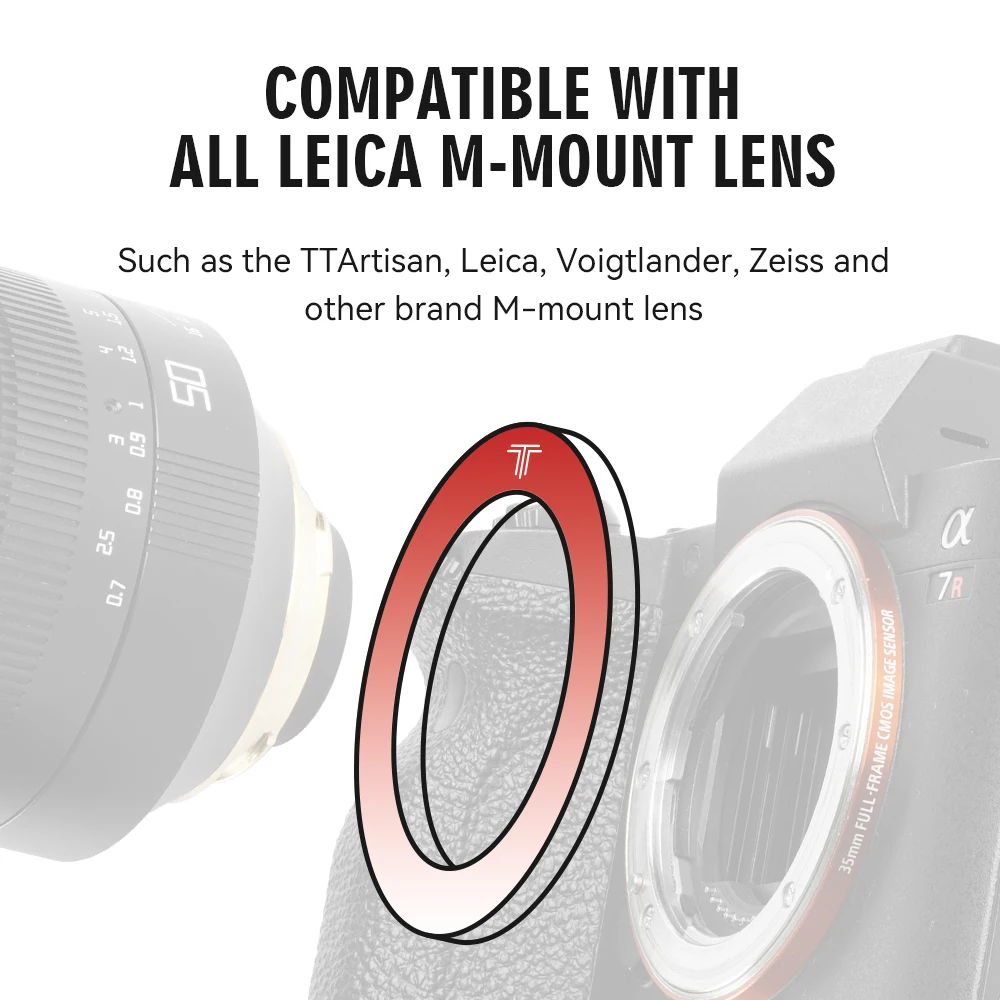 TTArtisan Lens Adapter Ring M-E M-RF M-FX M-GFX M-Z M-L M-XCD for Leica M Lens to Sony E Canon R Nikon Z Fuji X GFX Leica L