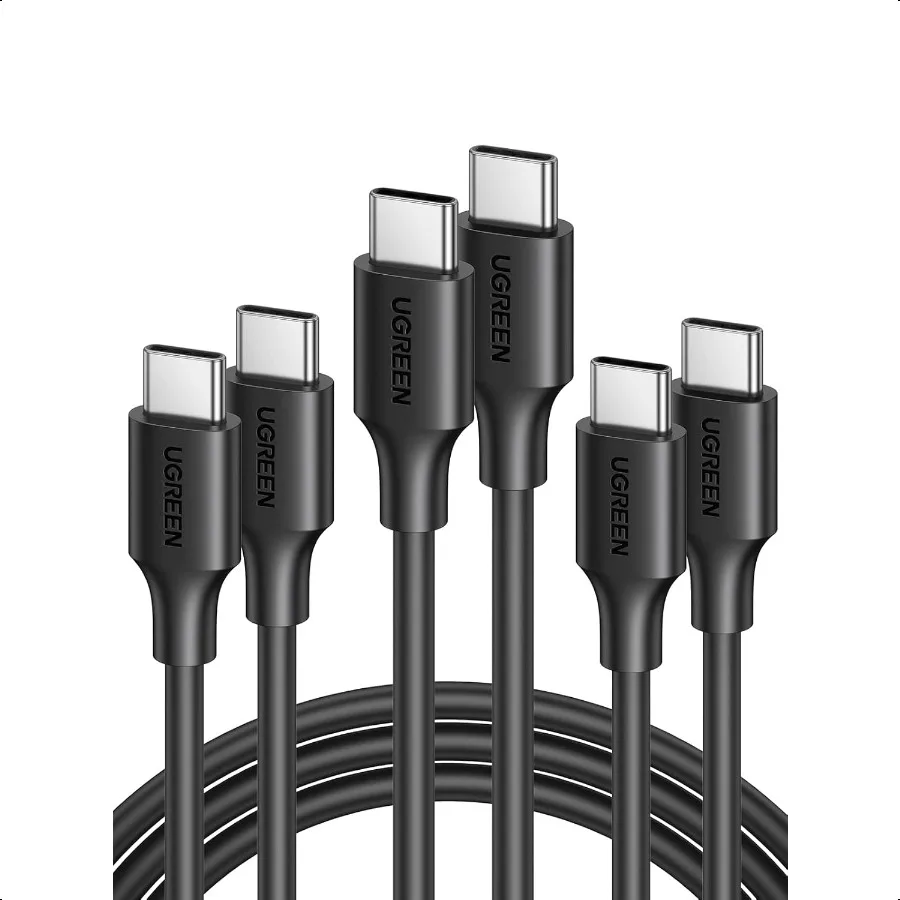 

UGREEN 60W 3Pack USB C to USB C Cable Type C Fast Charging Cable Compatible with iPhone 16 16 Plus 16 Pro 15 Book Pro 2022 Sams