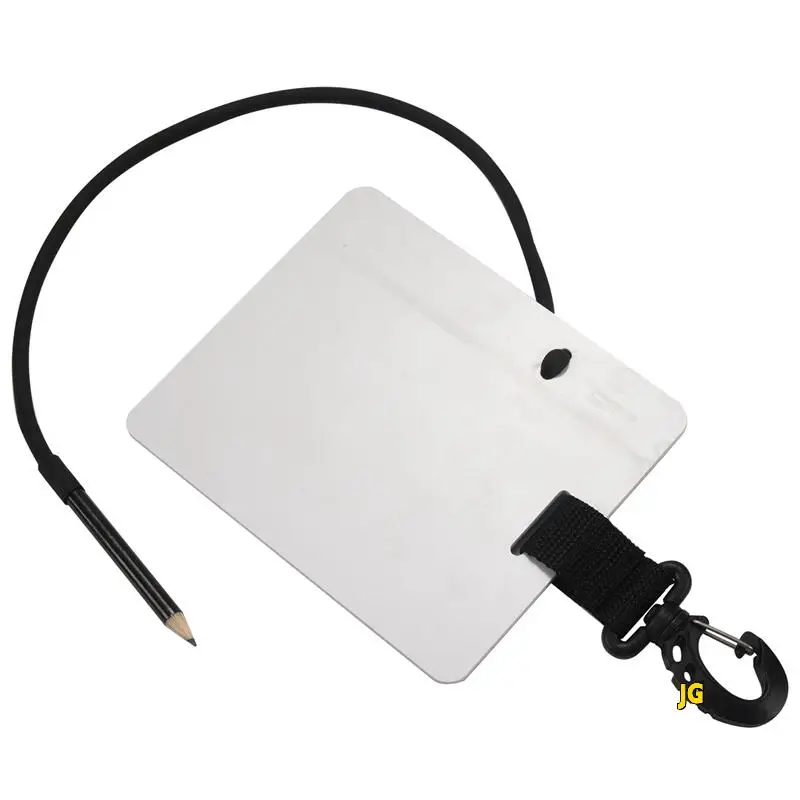 

3X Dive Underwater Writing Slate Diving Wordpad Gear Board With Swivel Clip And Pencil For Water Sports Diving Swimming