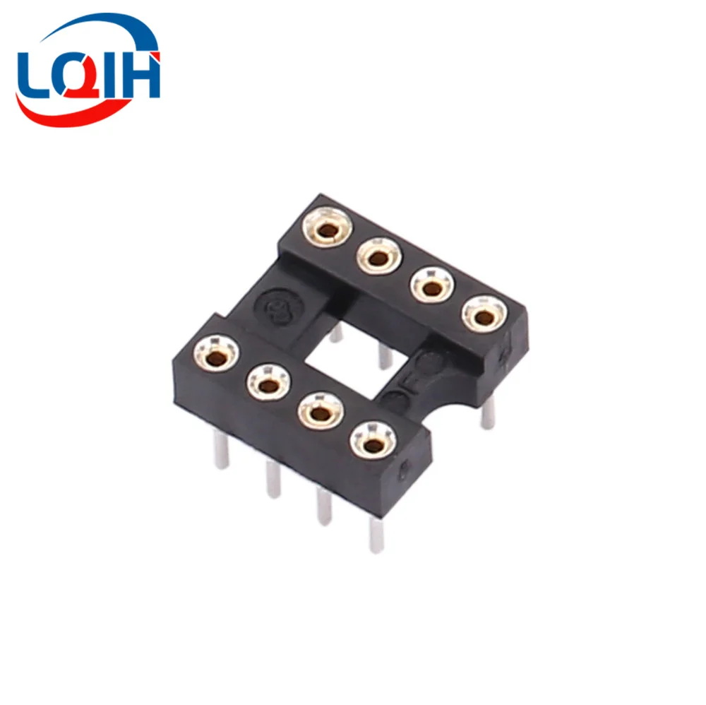 10PCS Round Square Hole IC Socket Connector Integrated Circuit Socke 6 8 14 16 18 20 24 28 32 40 Pin Connector DIP Socket