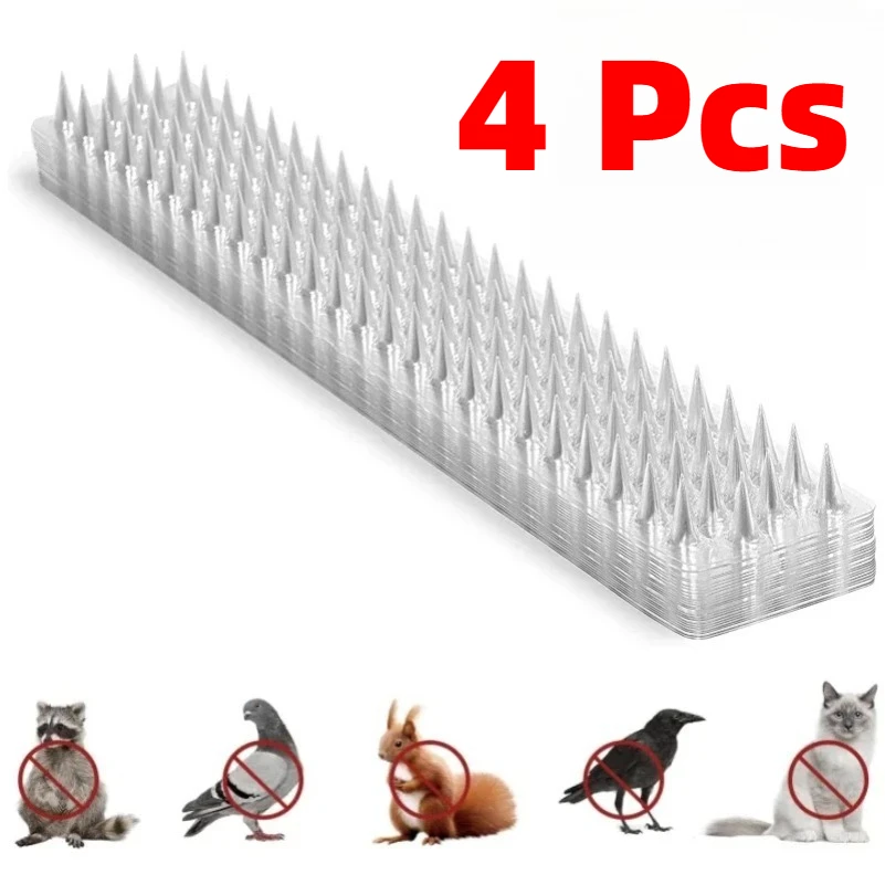 4/30 Stück Spikes zur Vogelabwehr aus Kunststoff, Katzenabwehr, Anti-Tauben- und Eichhörnchen-Schutz für den Garten, gegen Vogelkot, für Balkon, Dach und zur Vogeljagd – Detail 4
