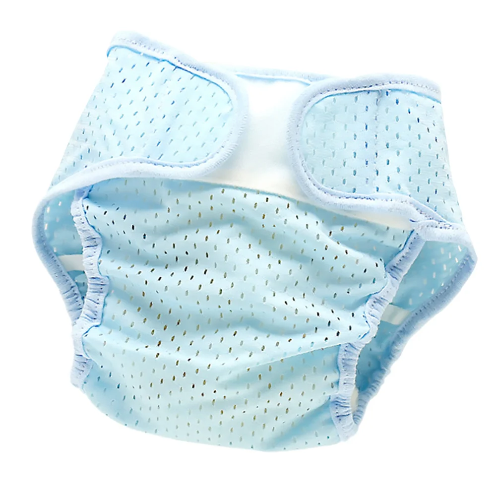 1 قطعة حفاضات شبكية من الحرير الجليدي غطاء صيفي قابل للتنفس رائع مقاس S مرونة عالية تصميم مريح حفاضات أطفال