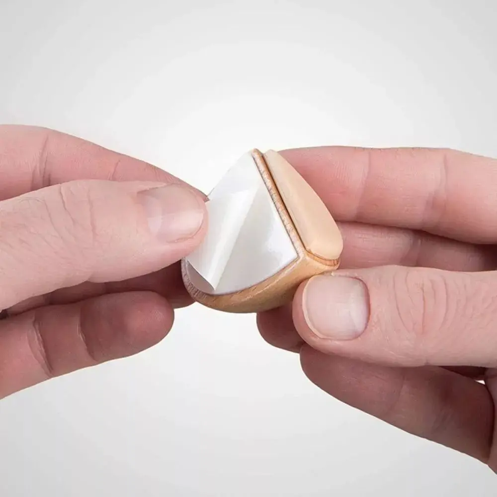 新しい固体木製ドアストッパー騒音を低減パンチフリードアブロック装置壁プロテクター衝突防止ドアストッパー