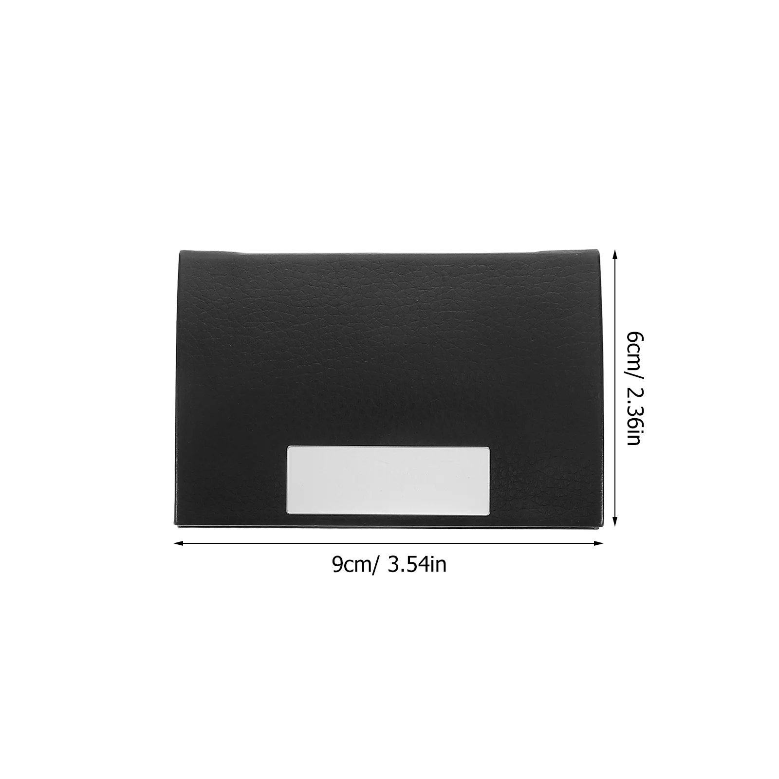 Business Card Holder Pu Flip Cover Metal Case Large Capacity Durable Card Organizer Desk Accessory For Networking Events