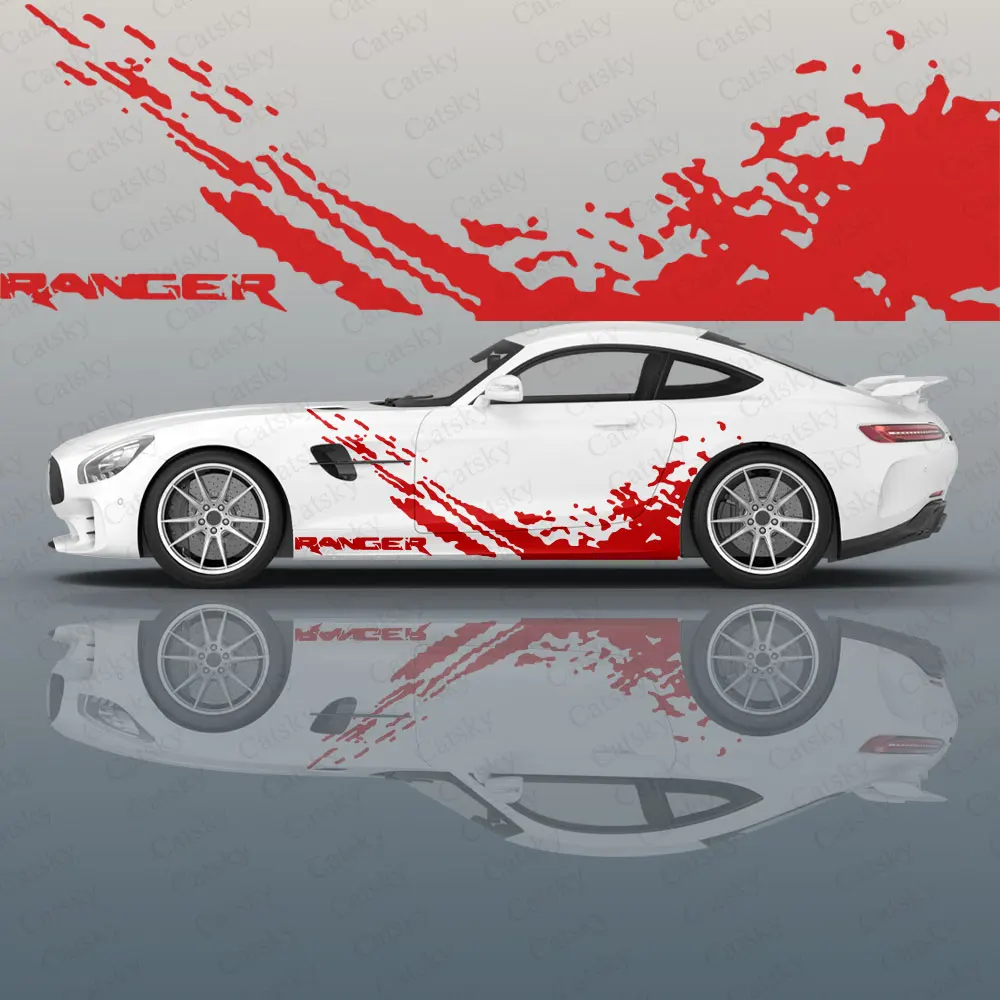 ink splatter Car Decal Protective Film Vinyl Itacar Racing Side Graphics Wrap Accessories Spray Paint auto Stickers Film