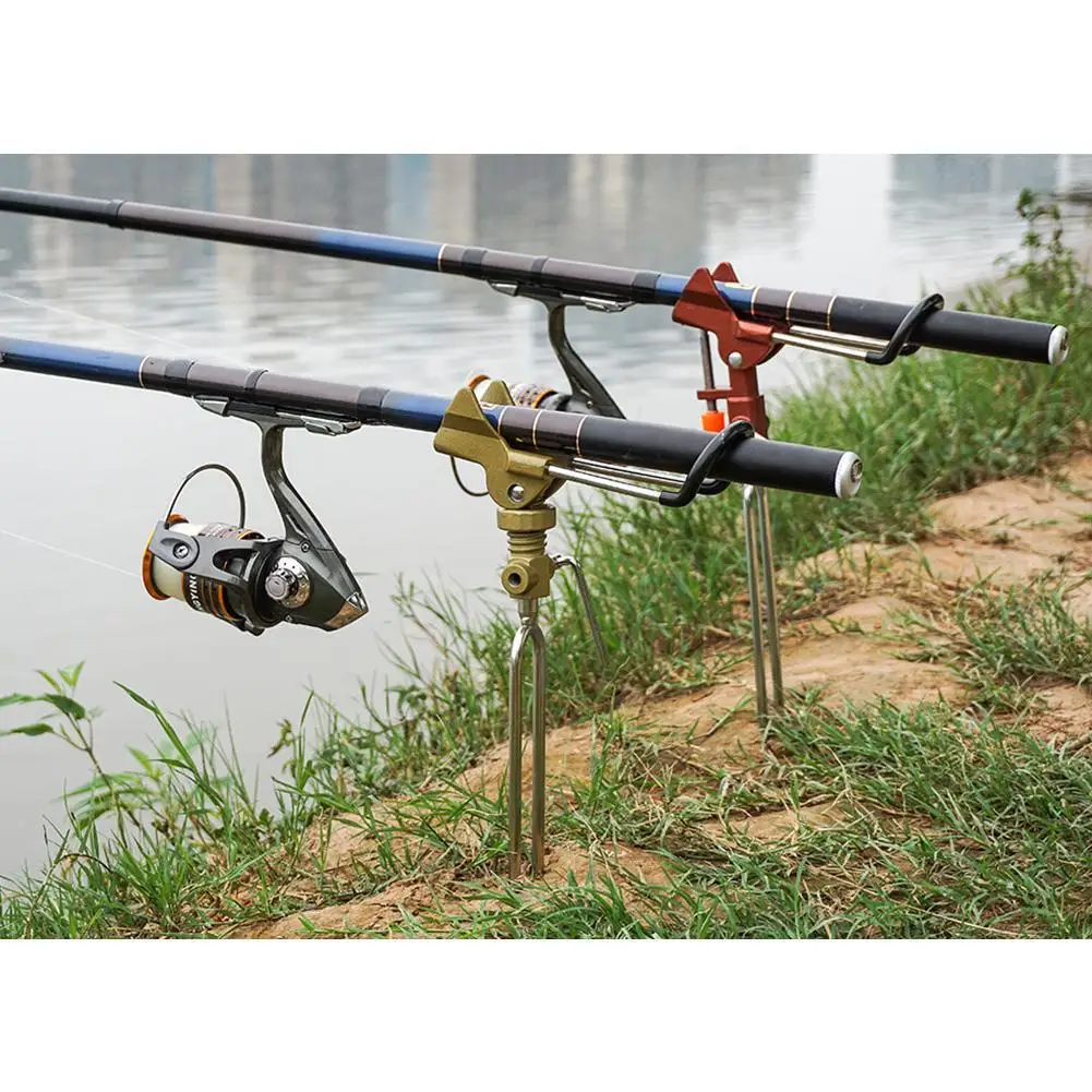 Fishing Rod Stand Bracket Angle Adjustable Fishing Rod Stand Metal Handle Support Holder for Telescopic / Handle Rod